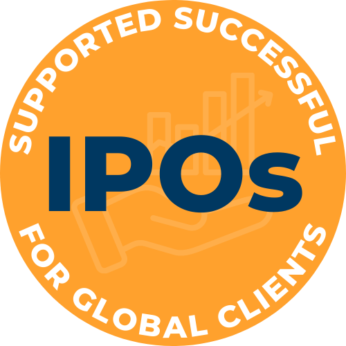 Supported Successful IPOs for global clients